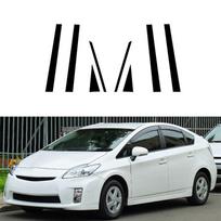 8 vnt. durų langų stulpelių stulpelių apdailos dangtelio lipdukai, skirti Toyota Prius 2010 2011 2012 2013 2014 2015 automobilių išorės priedams