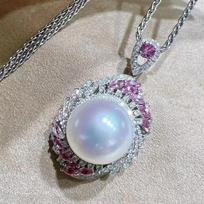 Mj Fine Jewelry 11-12mm 925 svaraus sidabro natūralus gėlavandenis baltas perlų pakabukas karoliai moterims, smulkių perlų pakabukai 45cm gray
