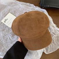 Moteriška Korėjietiško Stiliaus Aštuonkampė Velveteen Newsboy Kepurė - Retro & Elegantiškas Rudens/Žiemos Beretas M (56-58cm) kupranugaris