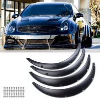 4x 32  35  Sparnų praplatinimai Ratų arkos Wide Body Purvasaugiai Infiniti G35 G37 Coupe Sedan matinė juoda spalva