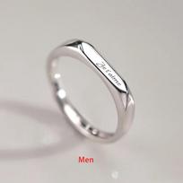Real  Sterling Silver Mobius Strip Round Rings for Lovers' Classic Adjustable Fine  Valentine's Day Accessories resizable