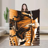 BLEACH Anime Ichigo  Blanket Quality Warm Soft  Throw Blanket Winter Picnic Couch Chair Sofa Bed Novelty Bedspread 75x90cm