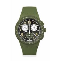 Swatch NIEKO BAZINIO APIE ŽALIĄ Naujas Chrono Plastikinis Laikrodis ant Riešo SUSG406 žalia