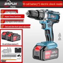 BAIPUXI Cordless Lithium Impact Drill & Screwdriver CN plug (adapter included)