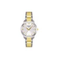 Tissot Quartz Womens Watch Silver Dial Stainless Steel Case Stainless Steel 18k Gold Bracelet Women watches T057.210.22.037.00 Silver