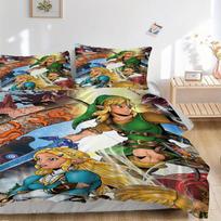 The Legend of Zelda: Breath of the Wild Bedding Set  Comforter Cover Gift for Bedroom,Includes 1 Cover and 2 Pillowcases, No InsertB235 135x200cm
