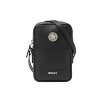 Versace Medusa Biggie serija Klasikinis Medūzos logotipas Odinė telefono rankinė Vyriška peties rankinė Juoda 1006192-1A03190-1B00P Basic Set (Bag+Dust Bag)