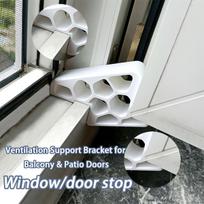 4 vnt. Universalus lango ir balkono durų stabdiklis, apsaugantis nuo susidūrimo, bėgelių užraktas 4 pcs pack balta