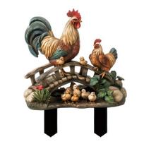2D Acrylic Animal Garden Stake, Frog Rooster Giraffe Mushroom Yard Art Sign, Decorative Welcome Sign for Outdoor Yard Lawn Pathway A