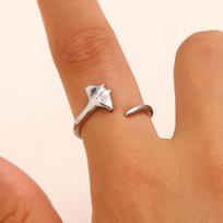 New Creative Personality Devilfish Ocean Manta Ray Fish Opening Rings for Women Simple Stainless Steel Jewelry Accessories Gifts resizable