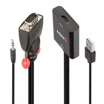 VGA ir garso į HDMI keitiklis Lindy 38284