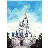 Full 5D Diy Diamond Painting Cartoon Landscape Castle Embroidery Cross Stitch Home Decor Handmade 25x30cm