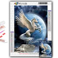 5D DIY Diamond Painting Animal Pegasus  Cross Stitch Diamond Art Embroidery  Mosaic Home Deco Full Round 20X30CM