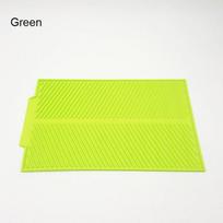 Naujai silikoninės plokštės džiovinimo kilimėlis Toxic Free Easy Clean Saugus karščiui atsparus įdėklas, skirtas virtuvės kriauklei žalia