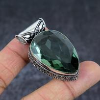 Natural Peridot Gemstone Handmade 925 Sterling Silver Jewelry Pendant 1.97  F2e57 gray