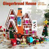 Santa’s Visit Gingerbread House Building Blocks Set Bricks DIY Display Christmas Gift Toys