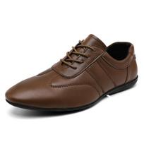 Vyrams skirti natūralios odos „Oxfords“ batai 2024 m., universalūs, laisvalaikio batai, aukštos kokybės, vyriški patogūs sportbačiai, vyriški vairavimo batai. 38 tamsiai ruda spalva