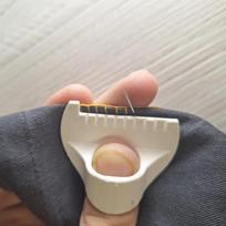 Pasidaryk pats siuvimo pagalbos įrankių rinkinys: Siūlių fiksavimo šablonai ir audinio aksesuarai Double Crescent White - 3mm