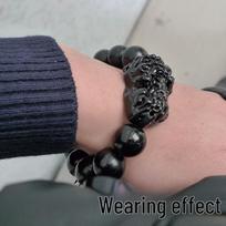Gatvės prekystaliai siūlo imitacinio obsidiano Pixiu apyrankes iš užsienio 8mm beads