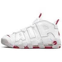 Nike Air More Uptempo 96 Balti Pilki Raudoni Vyriški Sportbačiai University-Red Grey-Fog DX8965-100 42