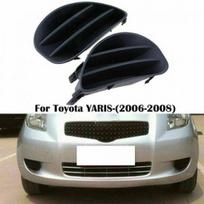 2pcs Fog Light Cover For 2007-2008 Toyota Yaris Hatchback Lower Plastic Black