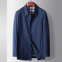 Spring and Autumn New Kranin Blue Men's Windbreaker Middle-aged and Young Light Luxury Business Thin Casual Jacket 170 mėlyna