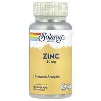 Solaray, Zinc, 50 mg, 100 Veggie Capsules