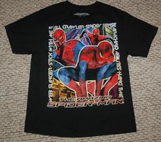 Boys Black T-Shirt THE AMAZING SPIDERMAN Wall Crawler 140