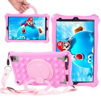 Funda Tablet 10'' Universal Soft Silicone Case For 10 inch Android Tablet PC Soft 360 Rotating Cover 25cm Width 16cm Flat rožinė