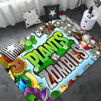 P-Plants-vs-Zombie Cartoon Door Mat Nordic Style Home Doormat Bathroom-Toilet Mats Bedroom Bedside Mats 40x60cm