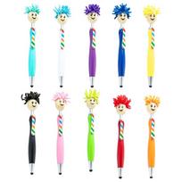 10Pieces 2-in-1 Stylus Pen Writing Pen Retractable Ballpoint Pen Write Smoothly Business Gift Pen for Office Staff beige