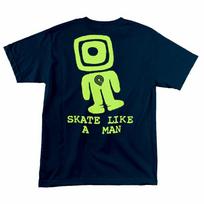 Powell Peralta SKATE LIKE A MAN Skateboard T Shirt NAVY Unisex T-Shirt XL