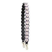 90cm Leather Shoulder Bag Straps Heart Shaped Crossbody Handle with Rivets for Women DIY Handbag Purse Strap Bags Accessories