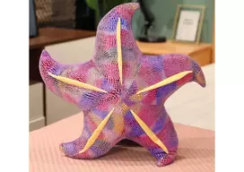 LEAN TOYS Mascot Plush Starfish Purple Pillow 20 cm