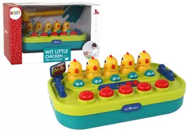 LEAN TOYS Arcade Game Whac-a-Mole Chickens Hammer Lights Sounds Battery Operated