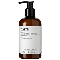 EVOLVE ORGANIC BEAUTY, Maitinamasis savaiminio įdegio losjonas „Sunless Glow 3-IN-1“, 250 ml