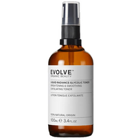 EVOLVE ORGANIC BEAUTY, Švytėjimo suteikiantis veido tonikas su glikolio rūgštimi, 100 ml
