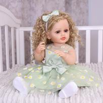 KEIUMI Fashion Reborn Baby Silicone Vinyl 55 cm Kids Playmates Early Educational Girl Christmas Birthday Gifts 22 inch about 55 cm