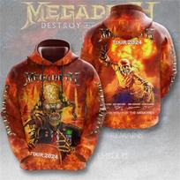 Rock Band Megadeth 3D spausdinimo Hoodie vyrams moterims mados retro y2k grafinis Hoodie bliuzonas vyriški drabužiai vyriškas sportinis kostiumas dovana gerbėjui XL gray