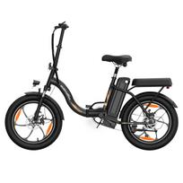 ZAZAWORK C16 City Folding Electric Bicycle 250W Motor 20 Inch Fat Tires 120Kg Load Outdoor Ride E-Bike With Tow Seat juoda