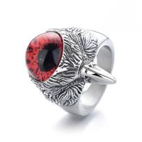 2026 Gem Ring Men's Jewelry Devil's Eye Eagle Premium Sense Niche Ring No. 7