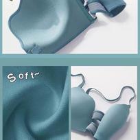 South East Asia Vietnam Thailand Women Strapless Underwear Comfortable Gathering Side Bras 70=32 juoda