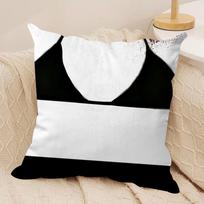 Sexy Underwear Funny Girl Cushion Cover Silky Short Plush Invisible Zipper Dustproof Sofa Pillow Case For Home Decor Peach skin 18*18(CM)-1Pcs