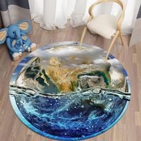 3D apvalūs kilimai svetainės grindų kilimėliams vaikų kambario dekoratyviniai kilimai virtuvės miegamojo kilimėliai Diameter 60cm