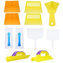 11 vnt. gipso kartono kampų įrankių rinkinys vidinių ir išorinių kampų glaistyklė plastmasinis gipso kartono kampų grandiklis 11 Pcs