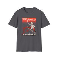 Stop Communism! It's Everybody's Job 1951 Vintage Cold War Propaganda T-Shirt 3XL