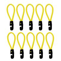 Greito atleidimo guminis bungee laidas, elastinis tvirtinimo diržas, sunkusis tipas, neslystanti bagažo virvė dviračiu važinėjimui 10cm yellow