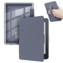 6 inch Case Auto Wake/Sleep with Hand Strap Protective Shell Leather Clear Back e-Reader Cover for KOBO Clara Color/2E/BW tamsiai mėlyna spalva