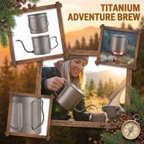 Titanium Camping Kettle - Coffee Pot With Removable Spout One Size