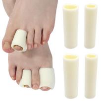 Elastic Sponge Mesh Finger & Toe Anti-Chafe Protector Tubes 3.5 x 10 cm šviesiai geltonos spalvos